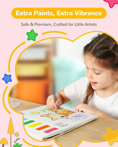 Tecjoe Pintura Con Libros Para Colorear Con Agua Para Niños