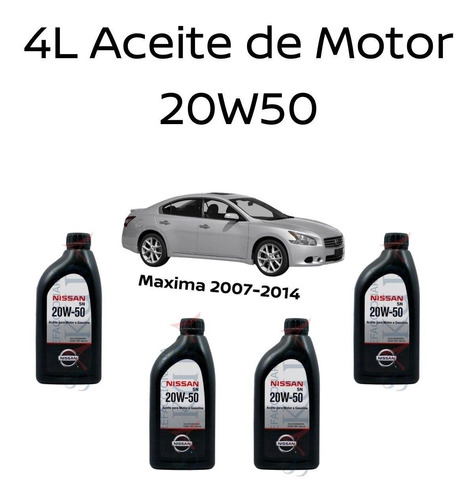 Aceite Multigrado 20 W 50 4 Litros Maxima 2011