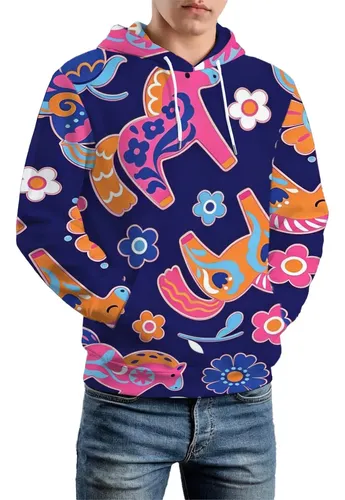Sudadera Unisex Con Estampado Floral Y Animal Colorido, 1 Pi