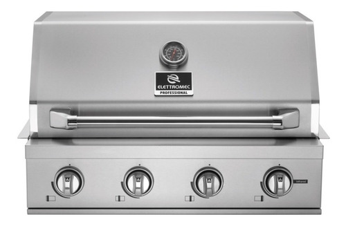 Churrasqueira Inox A Gás 75cm Elettromec Bbq-4q-75-xp-nscb