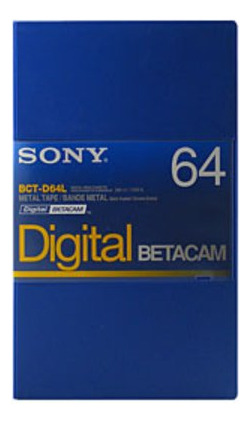 Fita Betacam Sony Bct-d64l De 64 Minutos