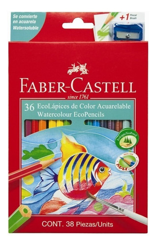 Colores Faber-castell Acuarelables Lapices X 36 + 2