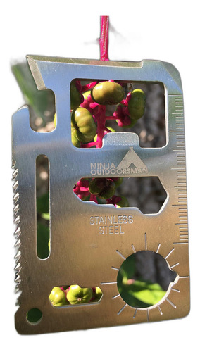 Ninja Outdoorsman 11 En 1 Tarjeta De Crédito De Acero Inoxid