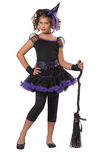 Disfraz Para Niña Bruja Púrpura Halloween 