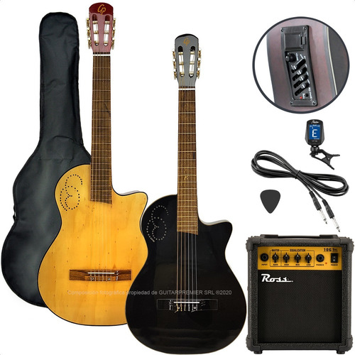 Guitarra Electrocriolla Media Caja Eq Afinador + Ampli 10w