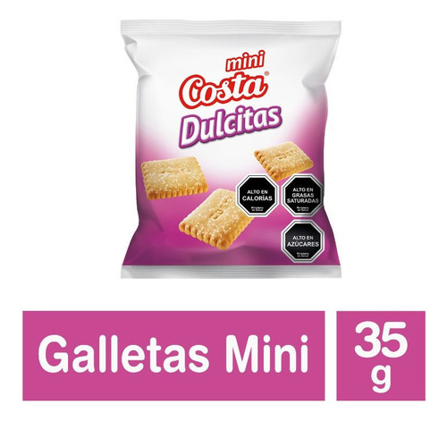 Colaciones Galleta Mini Dulcitas Costa 35g Caja 30 Unidades