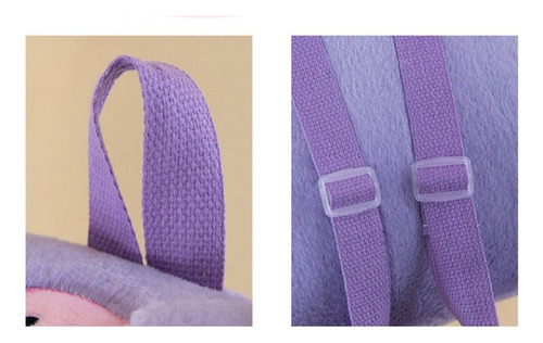 Mochila De Felpa Para Niños Ins Style Koromi Cinnamoroll Color Violeta Diseño De La Tela Lisa