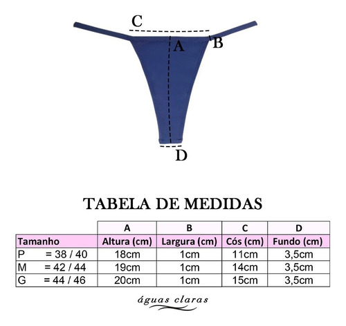 Imagem 5 de 5 de Biquini Calcinha Avulsa Fio Dental De Microfibra Moda Praia