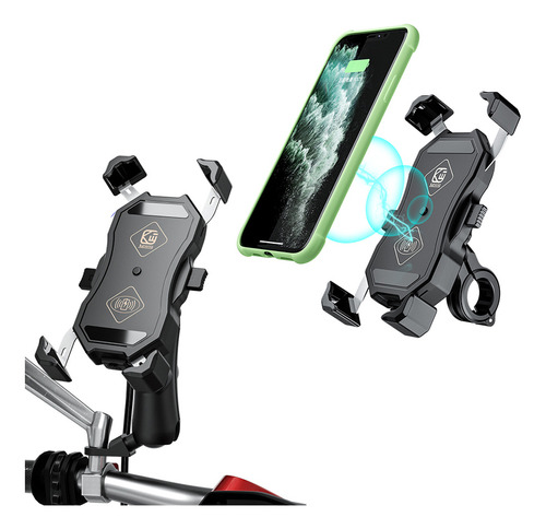 Soporte Porta Celular Recargable Amortiguador Moto Bicicleta