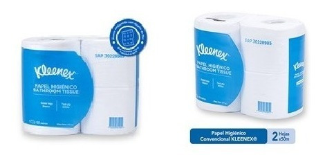 Imagen 2 de 5 de Papel Higiénico Kleenex ® 540 Doble Hoja / 50 Mts 4 Rollitos