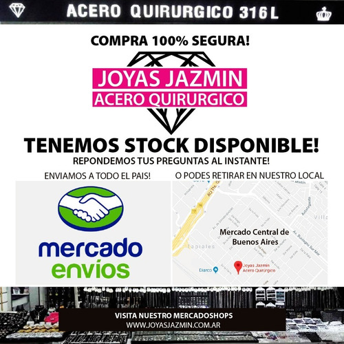 Rosario Acero Quirurgico Dorado