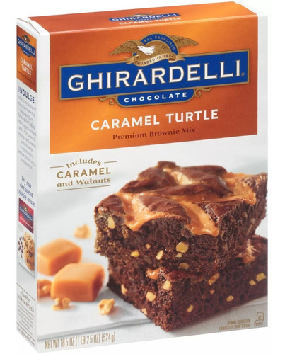 Ghirardelli Harina P/brownies Caramel Turtle Pecan Con Nuez 