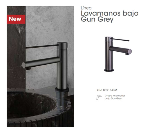 Kb Grupo Lavamanos Bajo Gun Grey