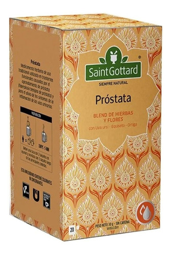 Pack X 6 Cajas Tisana Prostata En Saquitos Saint Gottard