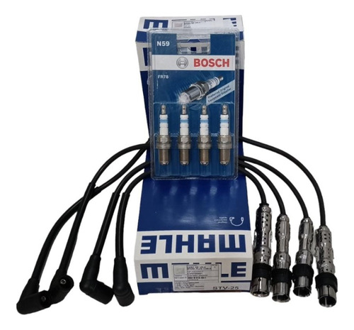 Juego Cables Mahle + Bujias Bosch 4 Elect Vw Suran 1.6 8v