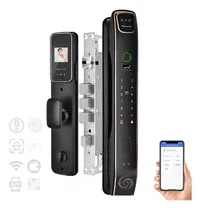 Comprar Cerradura Electrónica Biométrica Digital Con Contraseña, Puerta Giratoria De Madera, Wifi, Aplicación Izquierda Y Derecha, Color Negro Cerradura Inteligente Wifi Digital Reconocimieto Facial App
