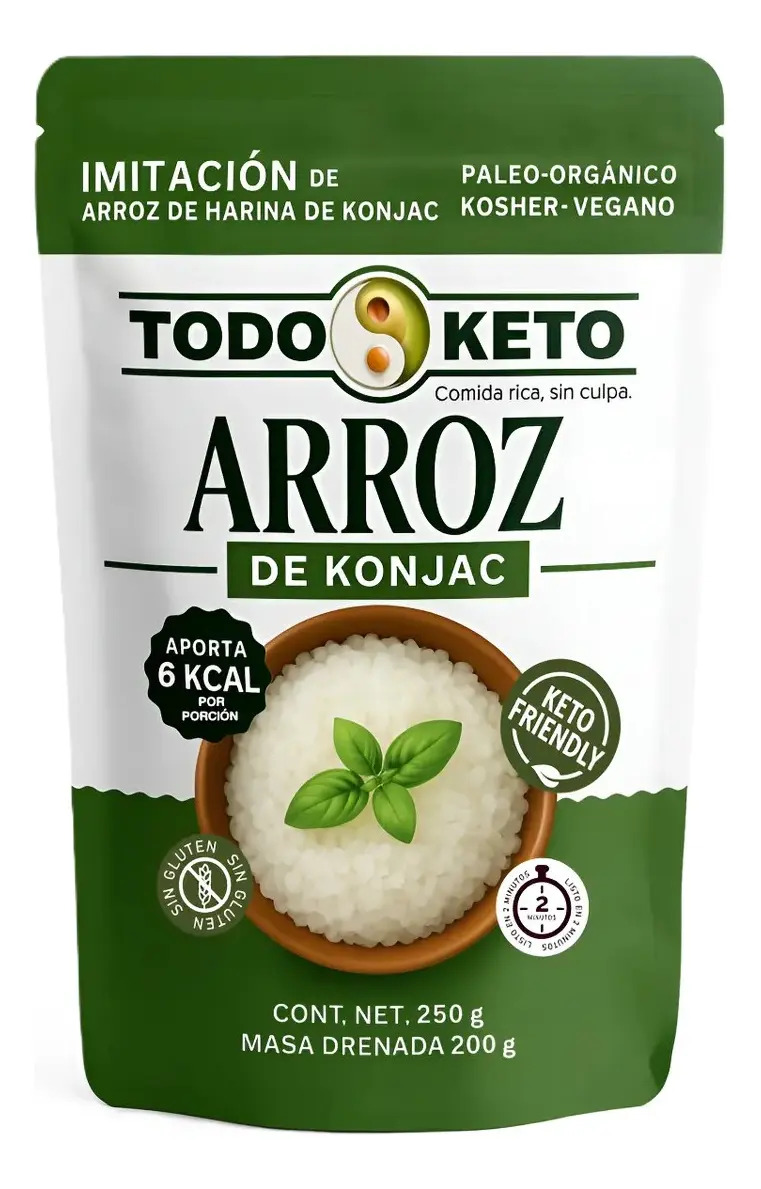 Arroz De Konjac Pasta Keto Sin Gluten Sin Calorías Vegano