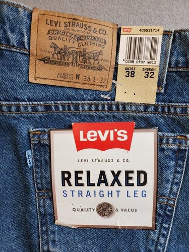 Pantalon Levis Azul  Relaxed Made In Usa Talla 36-32 Epo1990