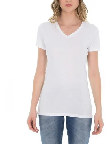 Polera cuello v mujer new arrivals