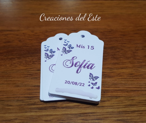 Imagen 6 de 10 de Tags Etiquetas Personalizadas Souvenirs , Etc X 10 Unidades