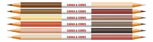 Lapis De Cor Bicolor Caras E Cores Tons De Pele 12 Cores