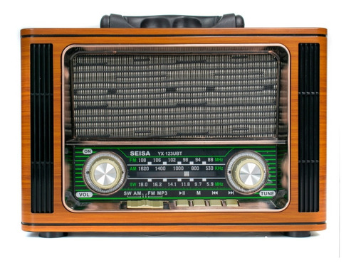 Radio Estilo Madera Vintage Marrón
