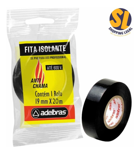 Fita Isolante 930 Antichama 19mmx20m - Adelbras