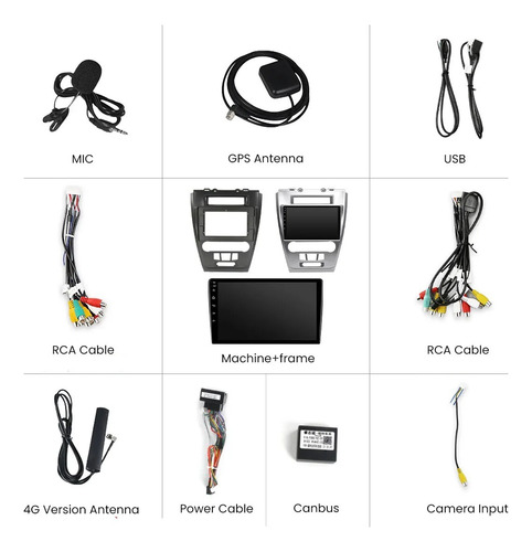 Central Multimídia Android Ford Fusion 2009-2012 2/32 10p