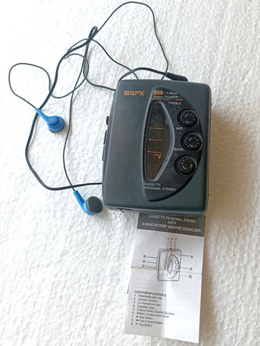 Walkman Gpx Con Cassette Funcionando 