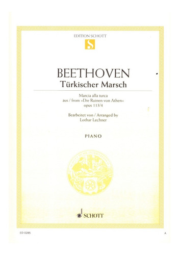 L.v. Beethoven: March Alla Turca In C Major Op.113 No.4 Pian