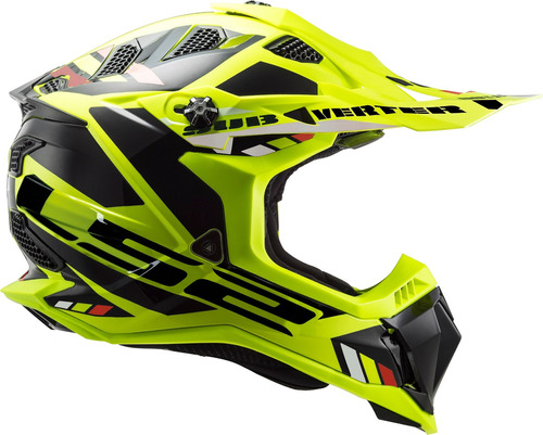 Casco de motocross Ls2 Mx700 Subverter Evo Stomp, color amarillo, color negro/amarillo, talla 58