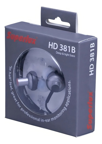 Fone In-ear 20hz 20khz 16 Ohms P/ Retorno Hd381 Superlux