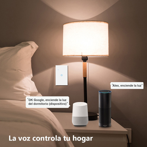 Interruptor Luz Pared Inteligente Wifi 1 Vías Con Neutro