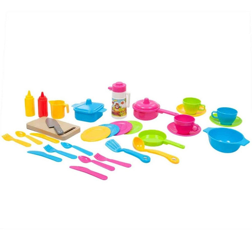 Set Loza Juego Cocina Platos Ollitas Niña