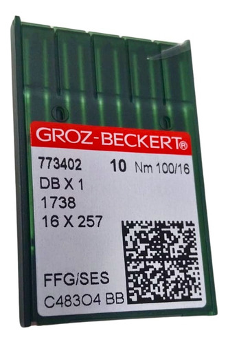 Aguja Maquina Industrial Groz-beckert Talon Delgado 10 Unid