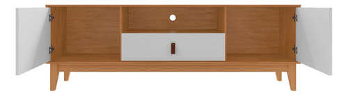 Rack Para Sala 160 CM 011096 Cedro Branco 2 Portas
