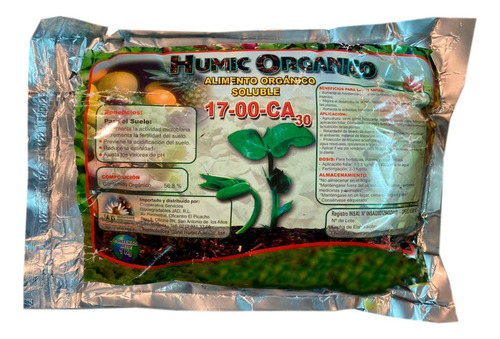 Fertilizante Humic Organic 17-00-ca30 (20 Unidades)