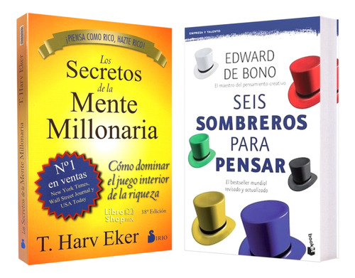 Secretos De La Mente Millonaria + Seis Sombreros Para Pensar