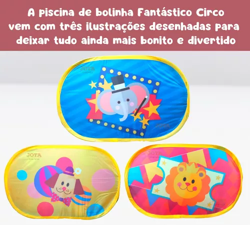 Piscina de Bolinhas Fantástico Circo com 100 Bolas Pica Pau 657