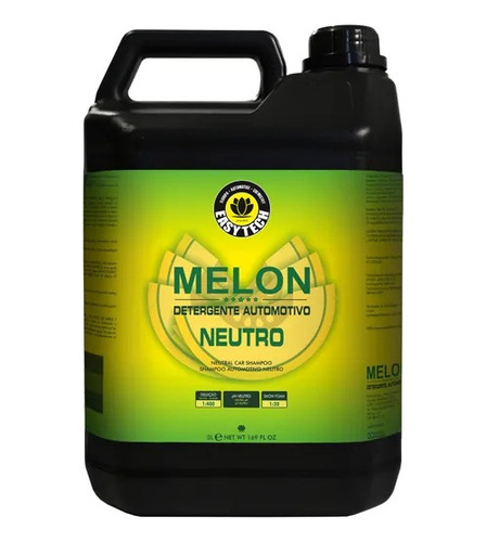 Shampoo Melon Automotivo Super Concentrado 1:400 Easytech 5l