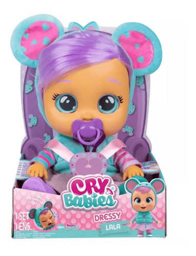 Cry Babies/bebés Llorones Lala Dressy Ratoncita Con Pelo