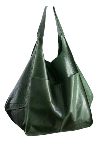 Bolso De Compras De Cuero Suave De Gran Capacidad Para Mujer