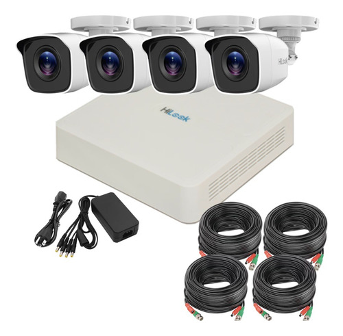 Kit Cctv Turbohd 720p / Dvr 4 Canales /4 Cámaras+ Accesorios