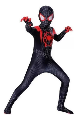1u De Spiderman Miles Morales Disfraz Con Máscara Cosplay