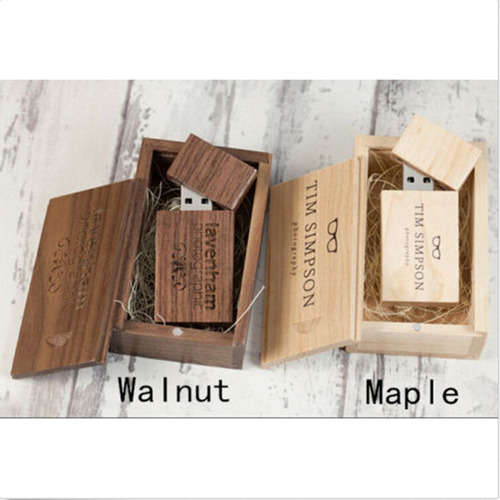 Imagem 4 de 7 de 16gb Cuboid Maple Usb 2.0 Flash Drive E Caixa De Madeira
