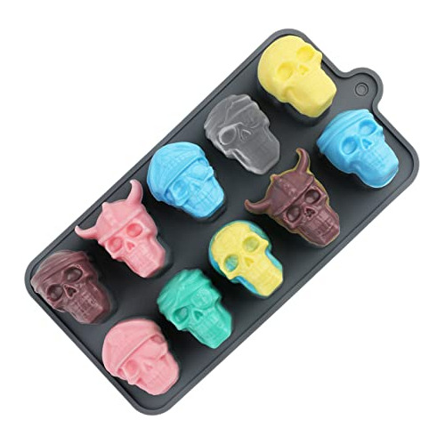 Molde De Silicona Con Forma De Calavera Para Caramelos Duros