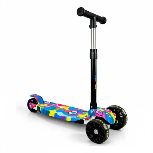 Patinete Infantil Dobrável 3 Rodas Com Led Zavi Patinete Bolhas