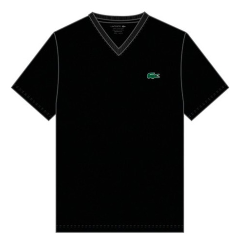 Polera Negra Lacoste Th3201