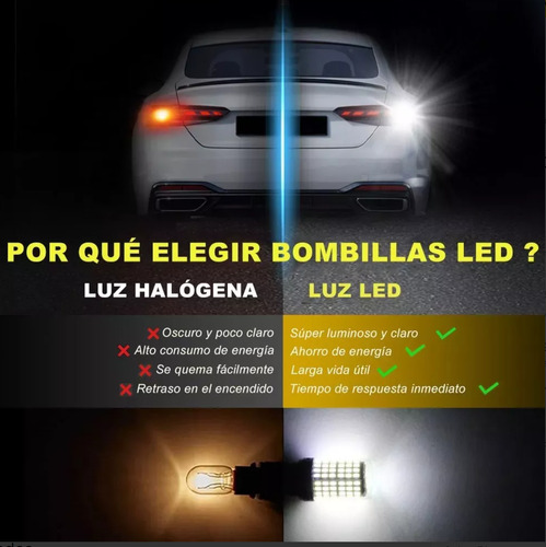 2 Focos Led T25 3156 3456 4156 P27/7w Direccional Sin Error