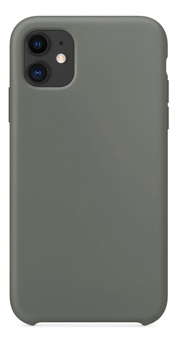 Capinha Case Silicone Rígido Compatível Com iPhone 11 Cor Cinza-claro